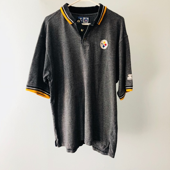 STARTER Other - Starter NFL Pittsburgh Steelers Ringer Polo XL
